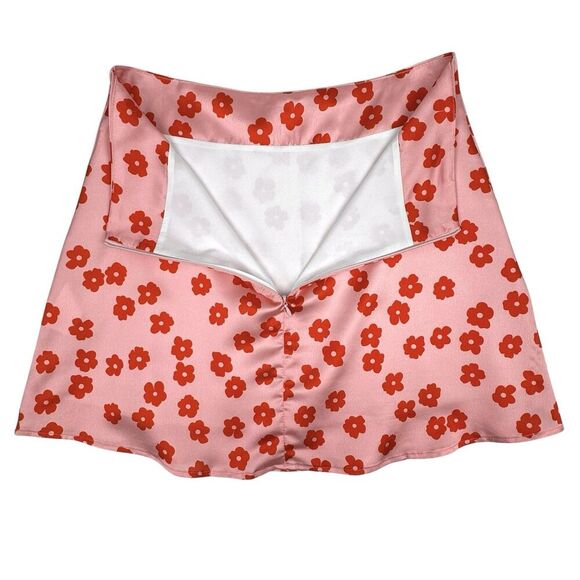 Princess Polly Olton Floral Mini Skirt Small Pink Flower Power Hippie Festival - Picture 5 of 10